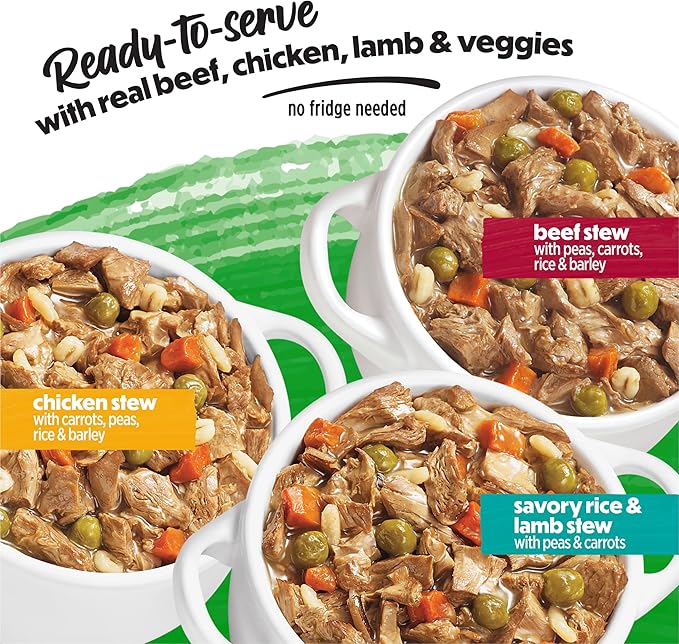 Purina Beneful Gravy Wet Dog Food Variety Pack, Prepared Meals Stew - (12) 10 oz. Tubs