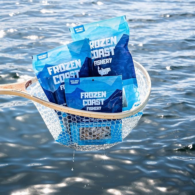 Frozen Coast Freeze-Dried Wild-Caught Salmon Cat & Dog Treats-High-Protein, Omega-3, Grain-Free (2.5 oz-Bag)