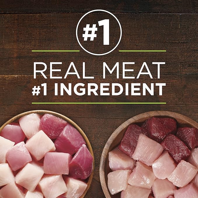 Purina ONE True Instinct Classic Ground Grain-Free Formulas With Real Turkey and Venison, and With Real Chicken and Duck High Protein Wet Dog Food Variety Pack - (Pack of 6) 13 oz. Cans