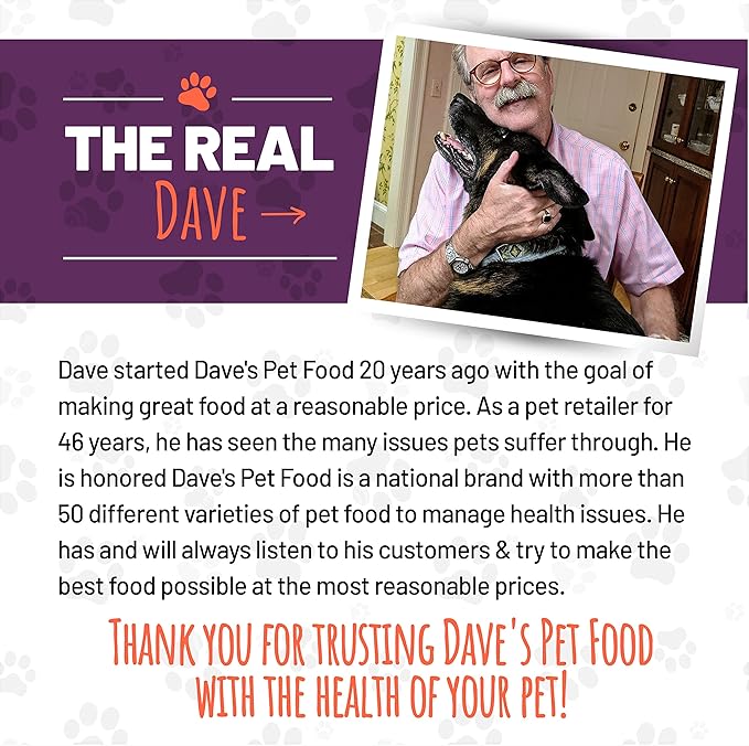 Dave's Pet Food Wet Dog Food (Beef & Rice), Made in USA Naturally Healthy Canned Topper Gluten Free Topper, 13.2 oz (12 Pack)