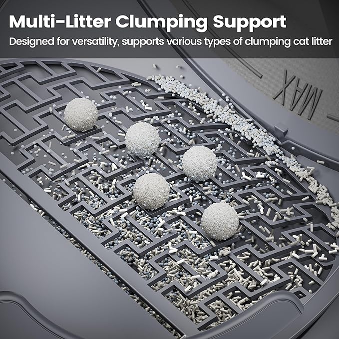 Automatic Cat Litter Box for Cats, Self Cleaning Litter Box, 65L Robot with APP Control, Safety Protection, 1 Roll Garbage Bags