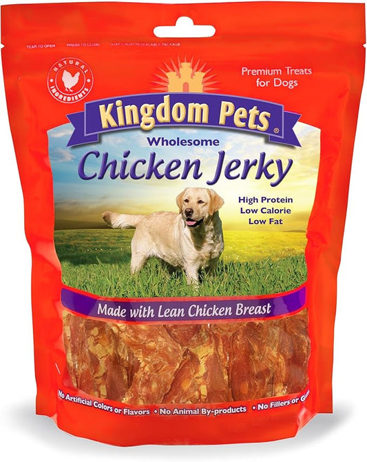 Chicken Jerky Dog Treats with Only 3 Ingredients and No Fillers, 3 Pound Bag