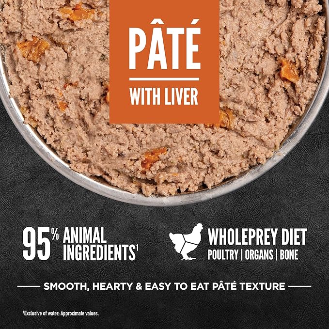 ORIJEN Pate Wet Dog Food Chicken Recipe with Liver 12.8oz Cans (12 Count)