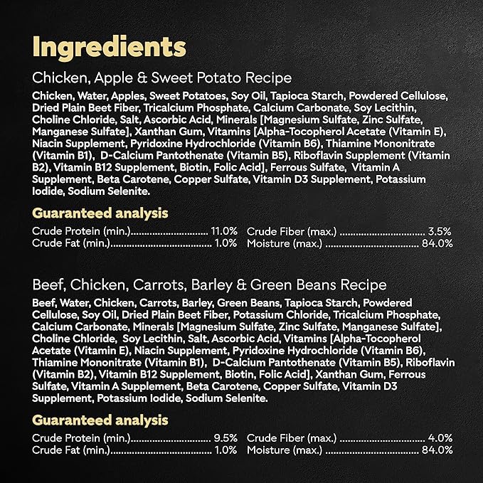 Cesar Wholesome Bowls Adult Wet Dog Food, Beef, Chicken, Carrots, Barley & Green Beans Recipe and Chicken, Apple & Sweet Potato Recipe Variety Pack, 3 oz. (6 Count, Pack of 1)